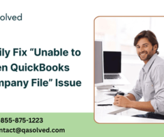 Easily Fix “Unable to Open QuickBooks Company File” Issue